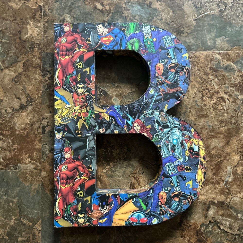 POP Creations DC Comics Justice League Letter B Wall Decor 8 X 10 in